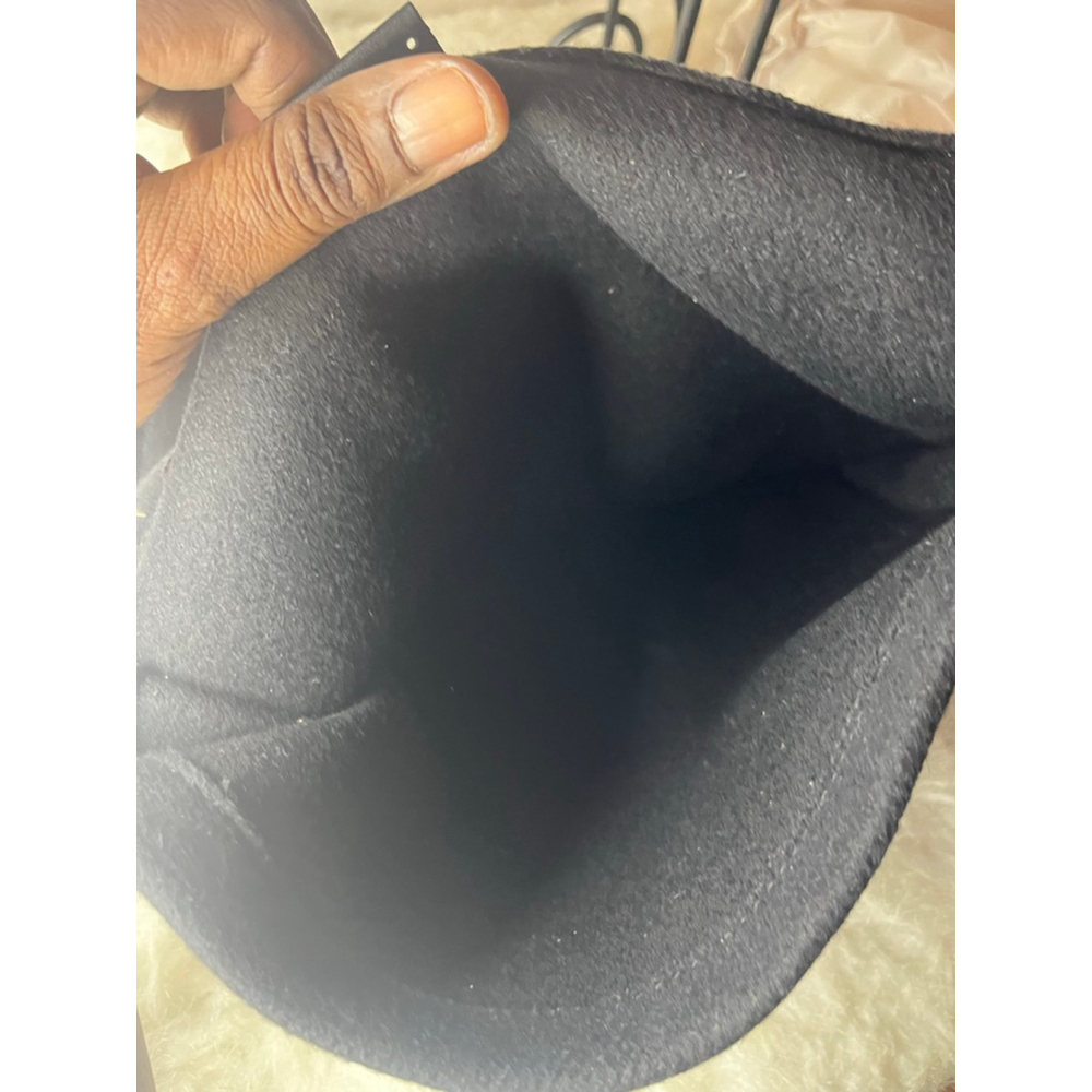 Vintage Dior Black Felt Crossbody Bag Purse Medium Size - Picture 6 of 9